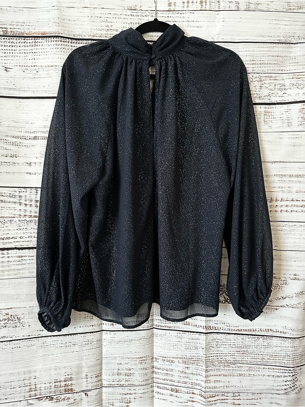 Banana Republic Factory blouse navy with gold sparkles